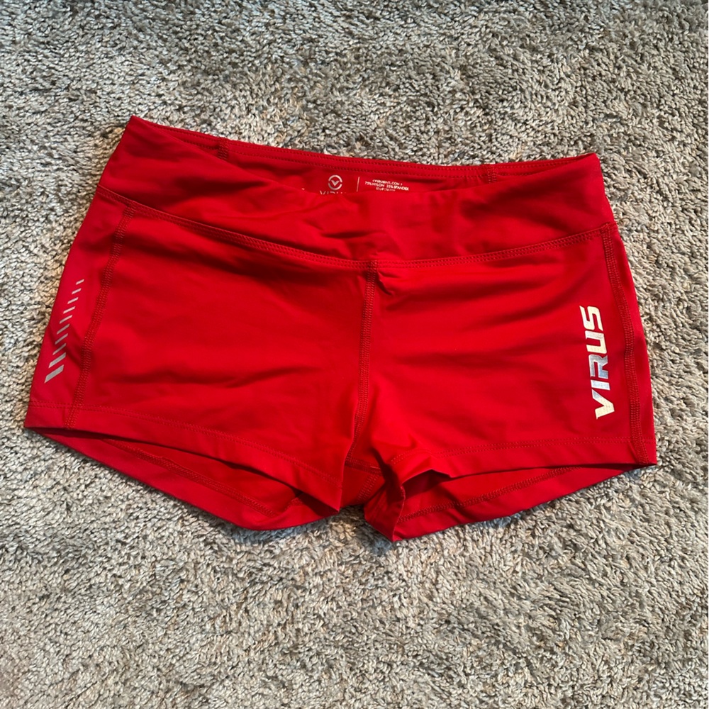 NWOT Virus Dynamic Red Performance Shorts